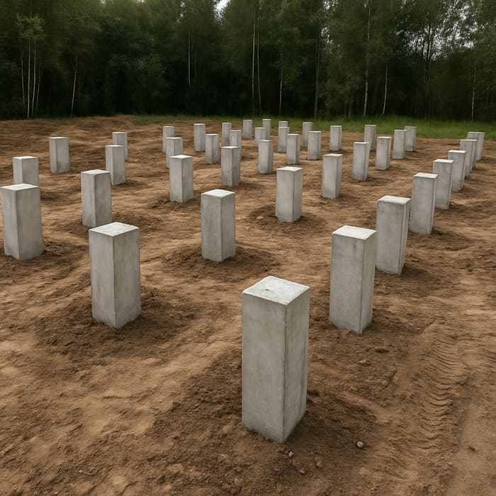 Тяжёлые ЖБ сваи для особняка